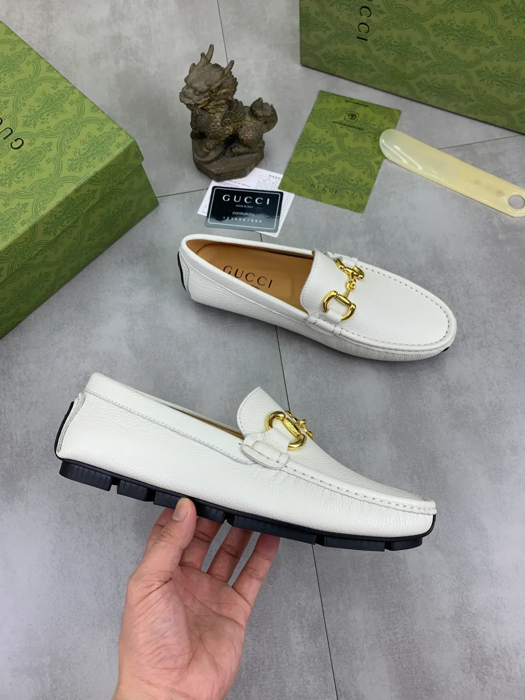 Men's men's shoes💰P360💰[New style]🆘[GUCCI] New classic beanie shoes; Hong Kong original top quality, exquisite craftsmanship, top quality💪🏼High-end boutique men's beanie shoes, British fashion style 🎈The upper is made of Italian imported calfskin🔥, comfortable and breathable, fully imported soft pigskin lining, lazy slip-on Loaf style This fabric is made of 🇮🇹🎈, which is suitable for drivers to drive, and the original non-slip and wear-resistant rubber outsole 🎈Number of codes: 38-45 Multi-color 🉑️ to choose from